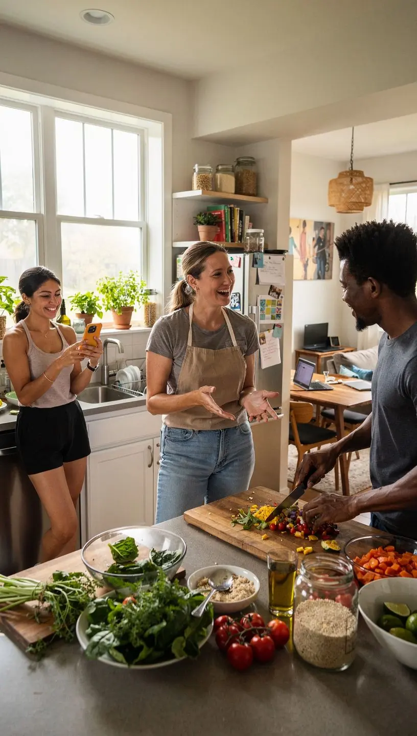 Office environment with a whiteboard featuring workflow diagrams and optimization strategies.